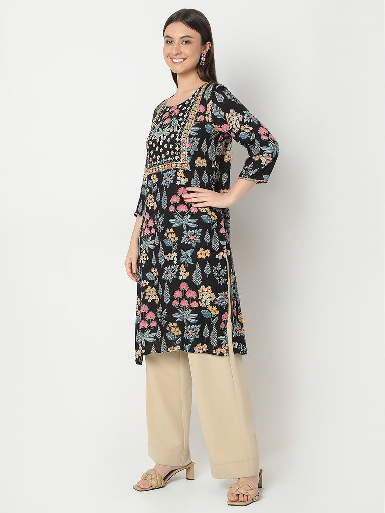 Straight Fit Printed Kurta