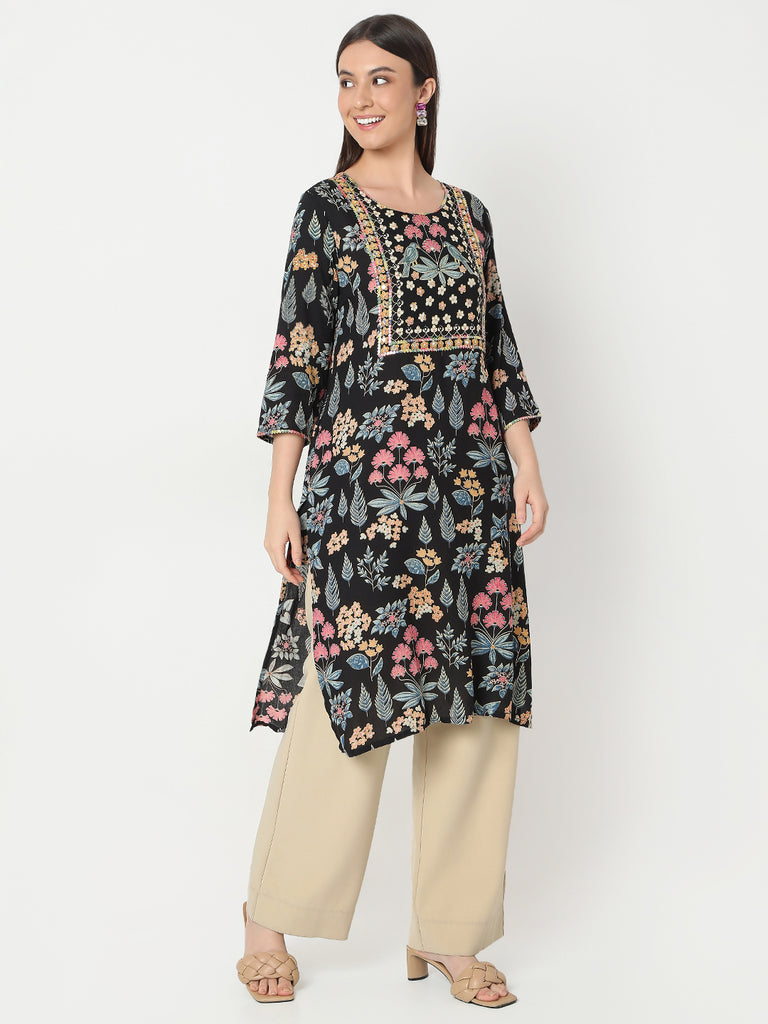 Straight Fit Printed Kurta