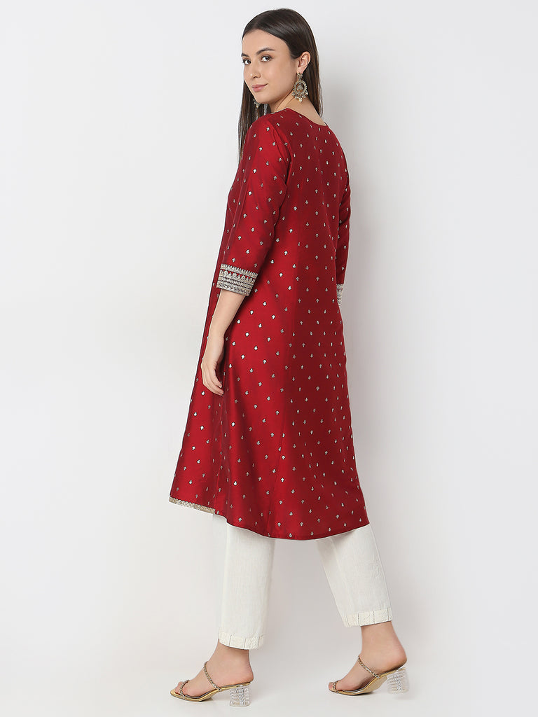 Flare Fit Embellished Kurta