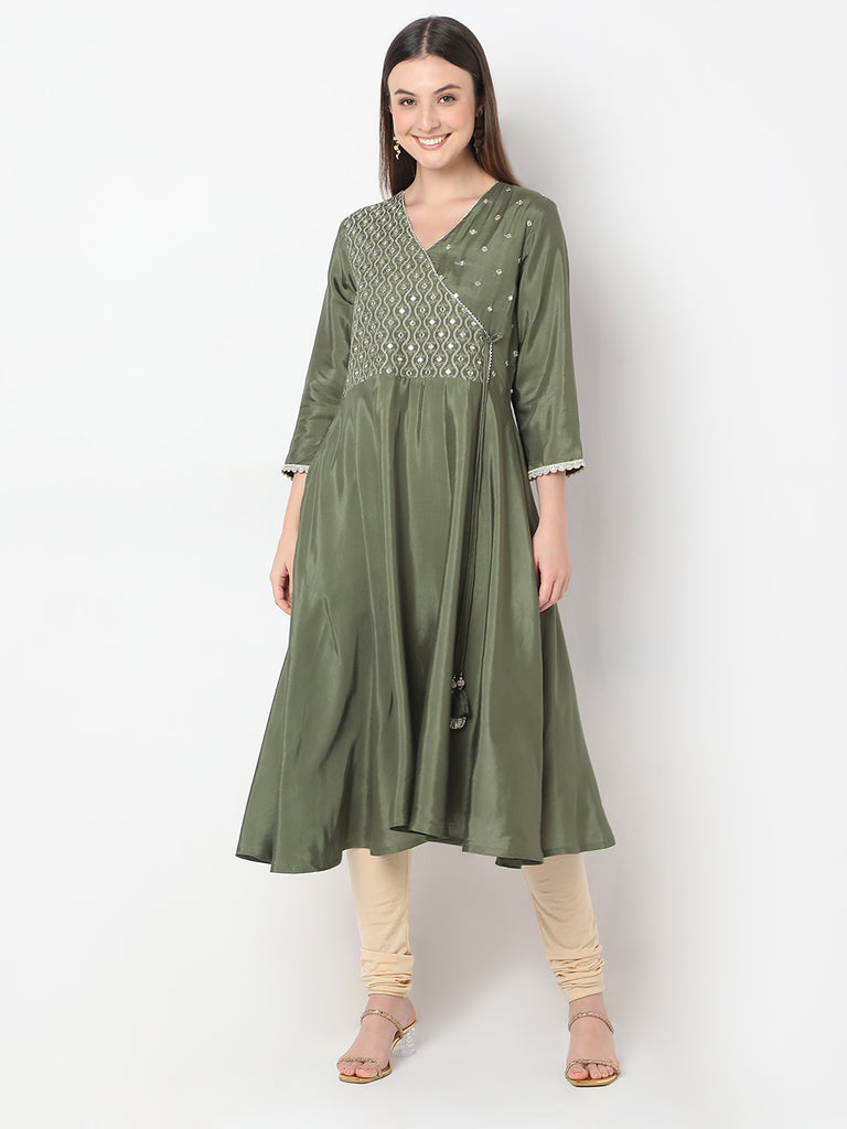 Flare Fit Embellished A-Line Kurta