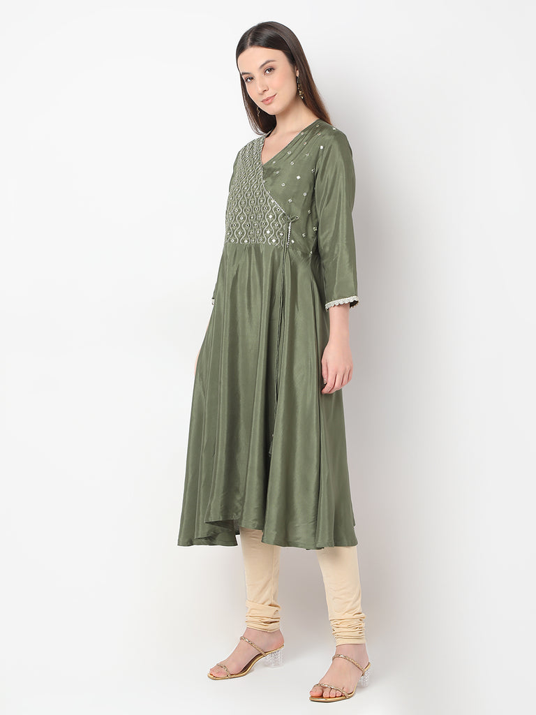 Flare Fit Embellished A-Line Kurta