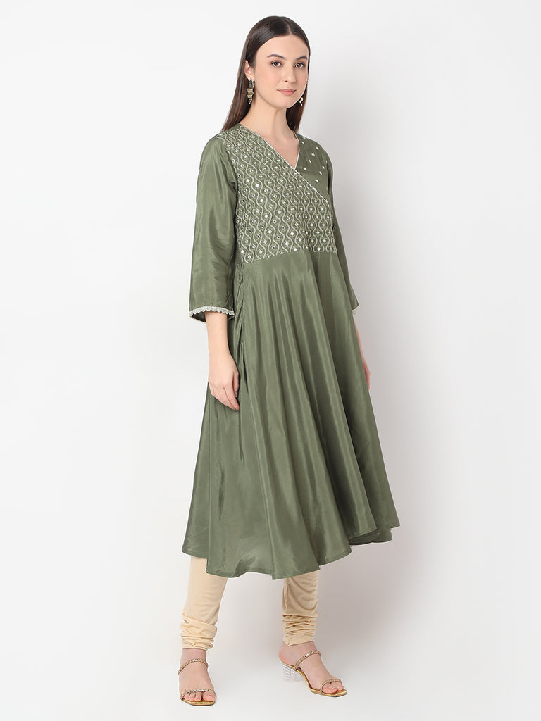 Flare Fit Embellished A-Line Kurta