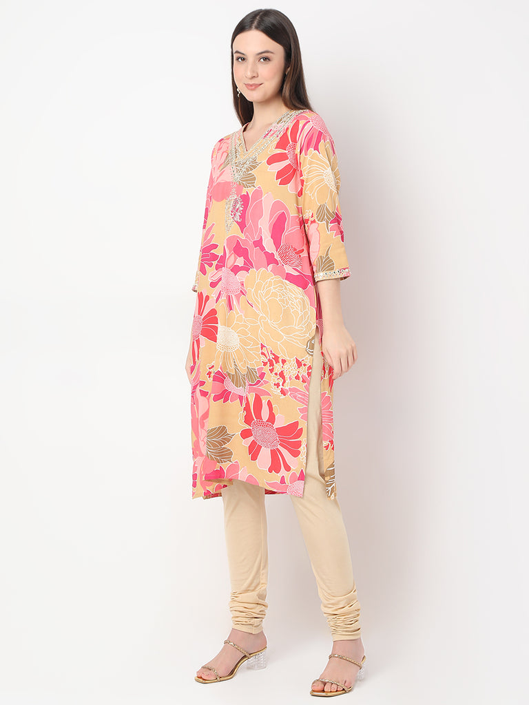 Straight Fit Printed Straight Kurta