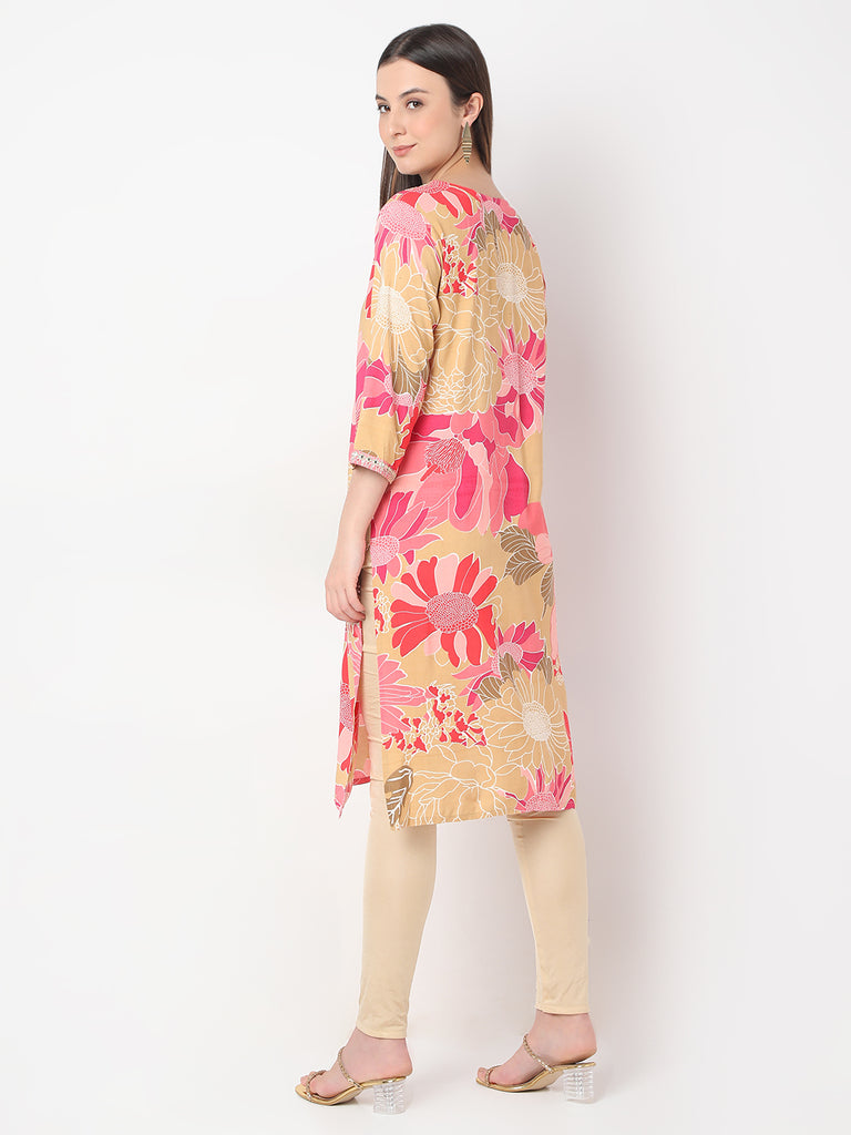 Straight Fit Printed Straight Kurta