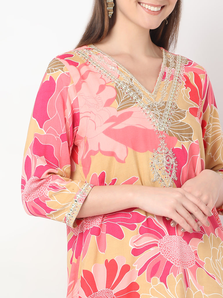 Straight Fit Printed Straight Kurta