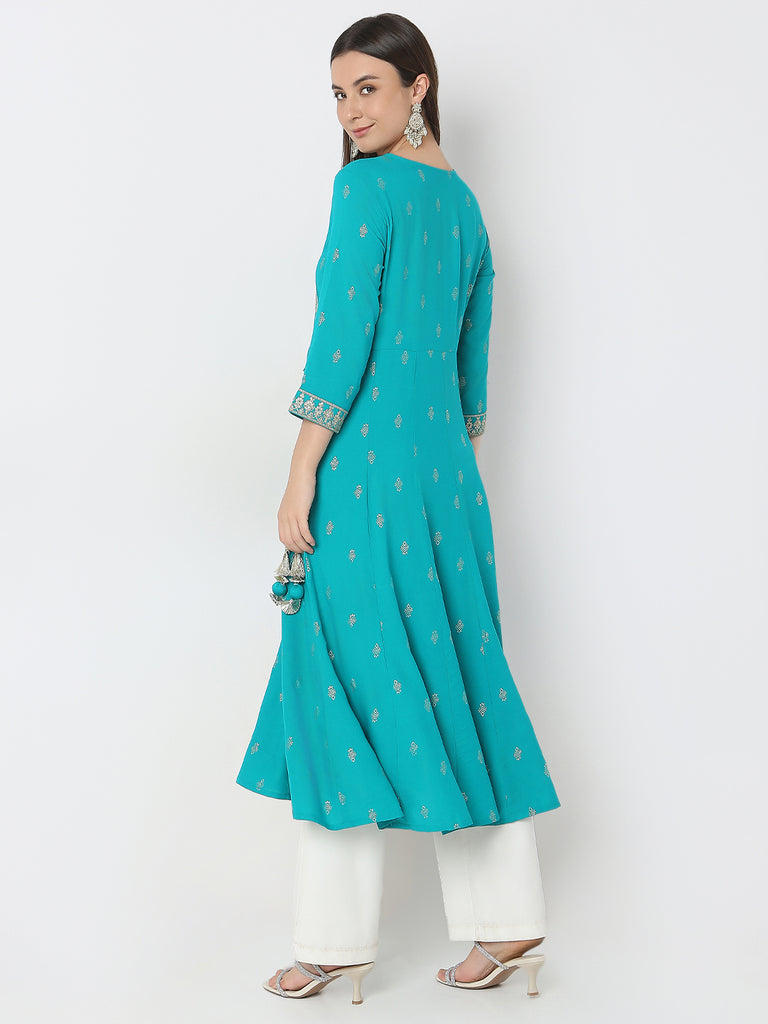 Flare Fit Printed Kurta