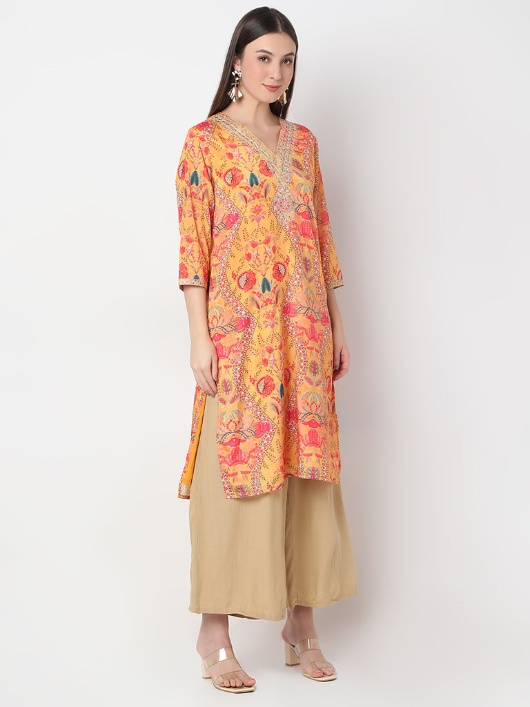 Straight Fit Printed Straight Kurta