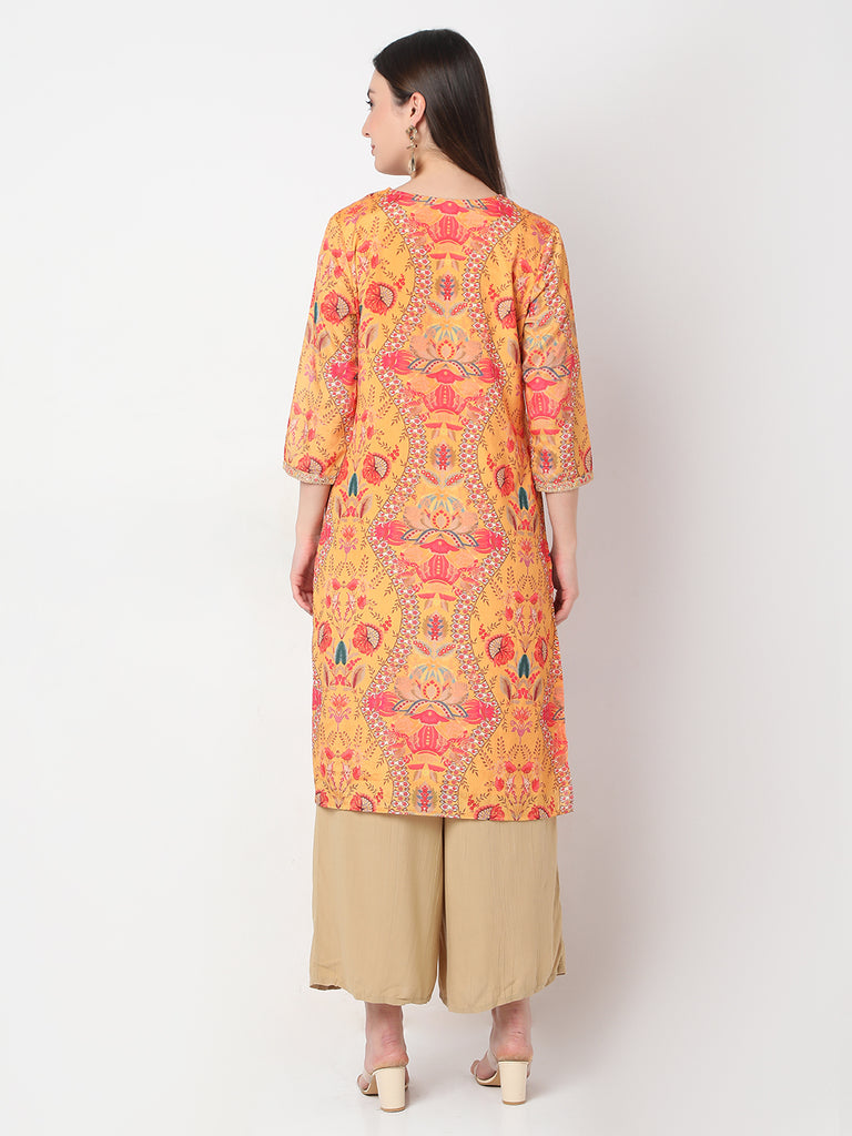 Straight Fit Printed Straight Kurta