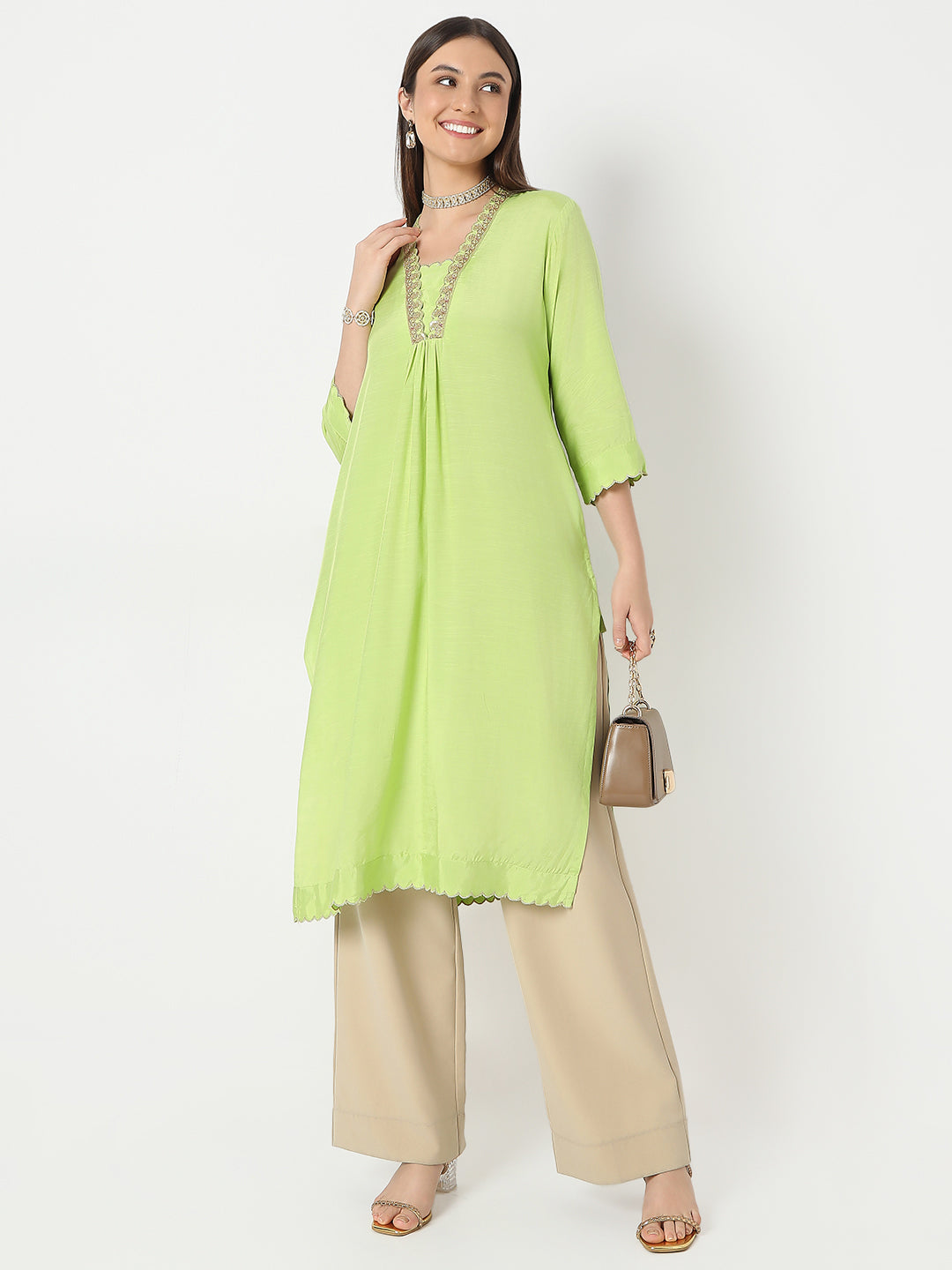 Regular Fit Solid Kurta