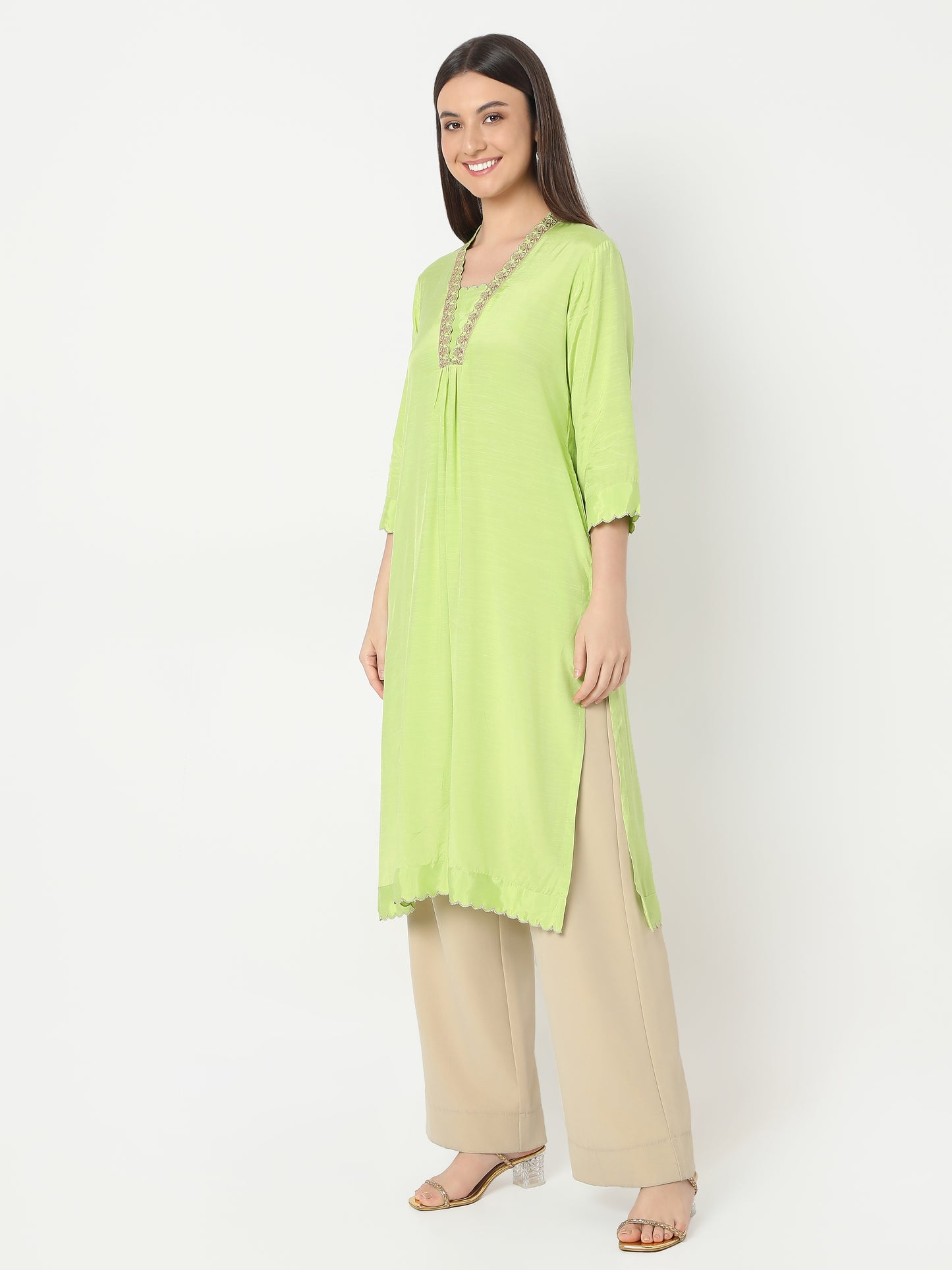 Regular Fit Solid Kurta