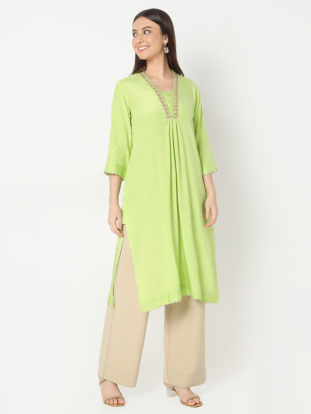 Regular Fit Solid Kurta