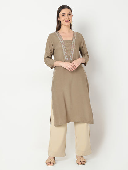 Regular Fit Solid Kurta