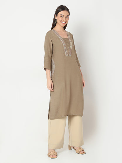 Regular Fit Solid Kurta