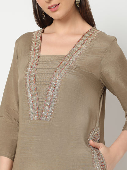 Regular Fit Solid Kurta