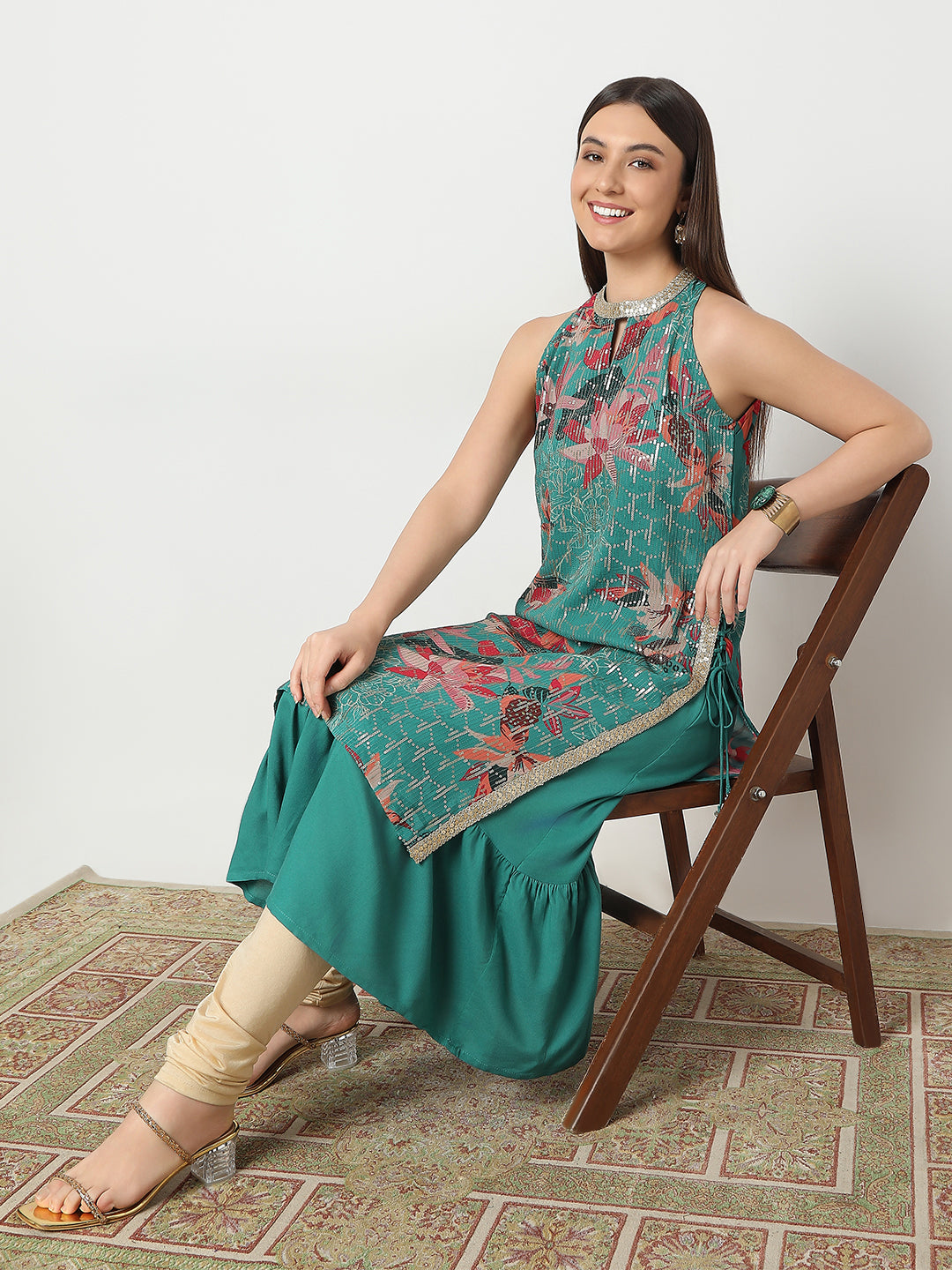 Regular Fit Embellished Kurta