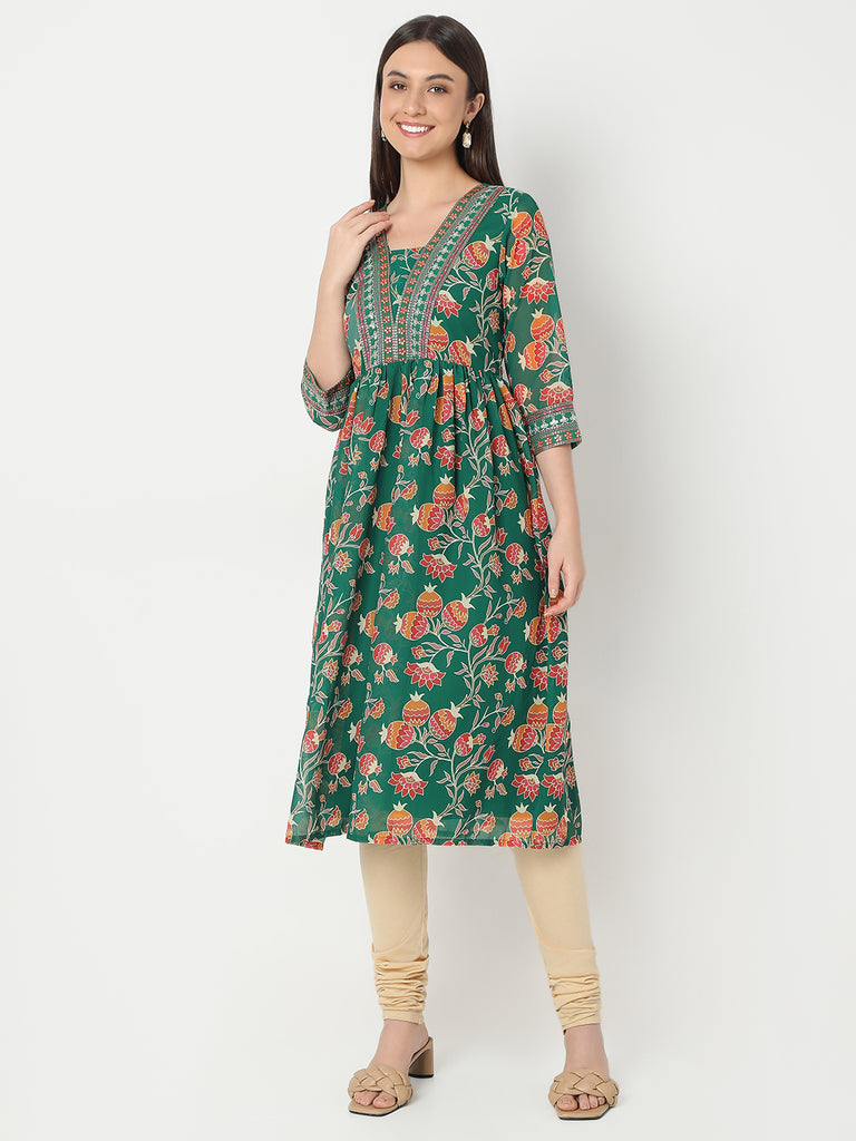 Flare Fit Printed Kurta