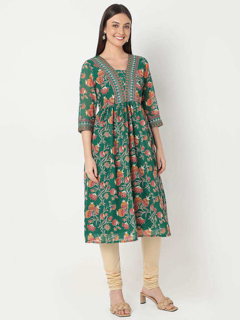 Flare Fit Printed Kurta