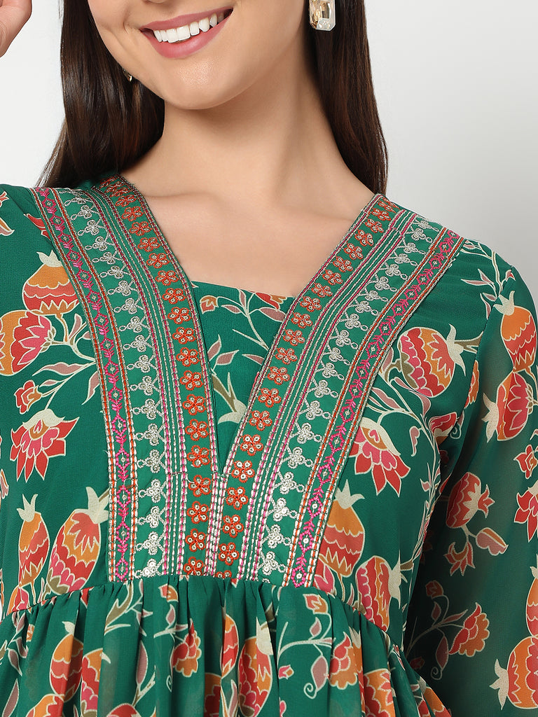 Flare Fit Printed Kurta