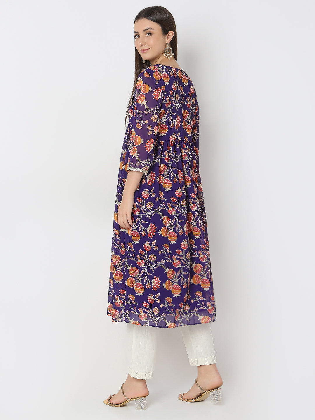Flare Fit Printed A-Line Kurta