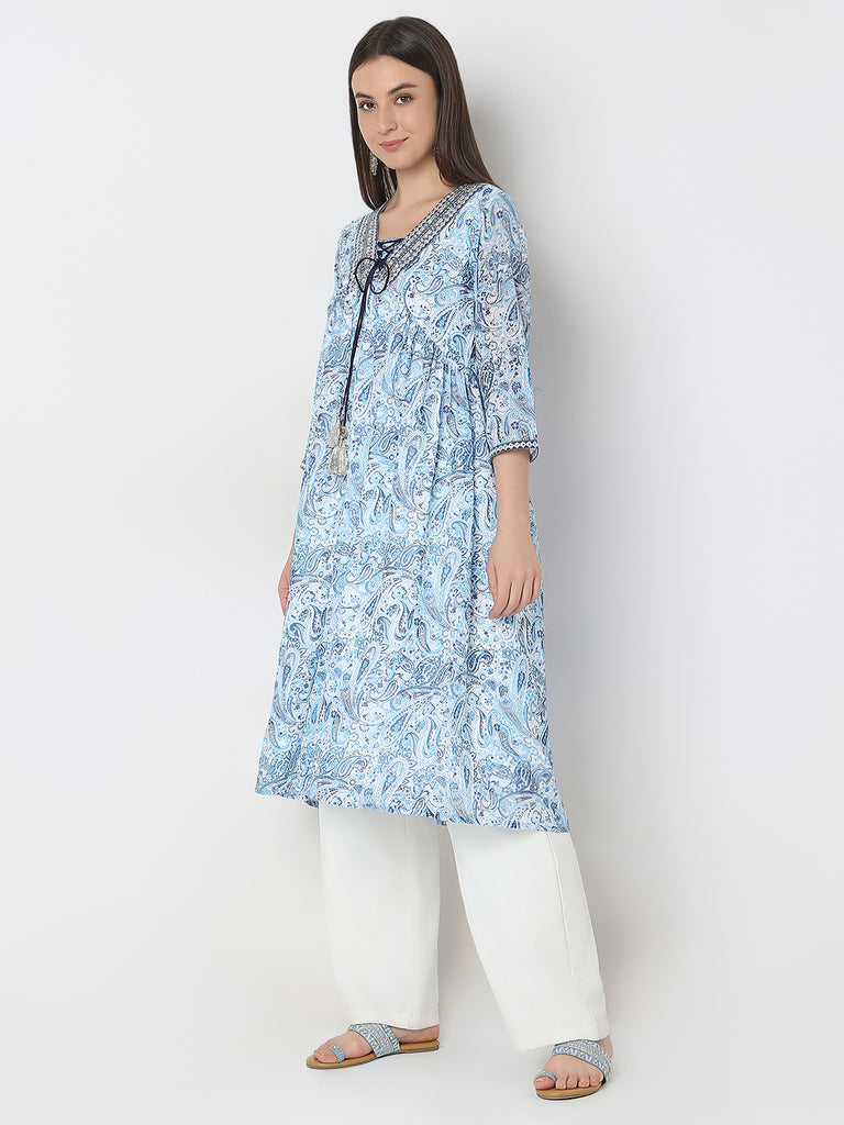 Flare Fit Printed Kurta