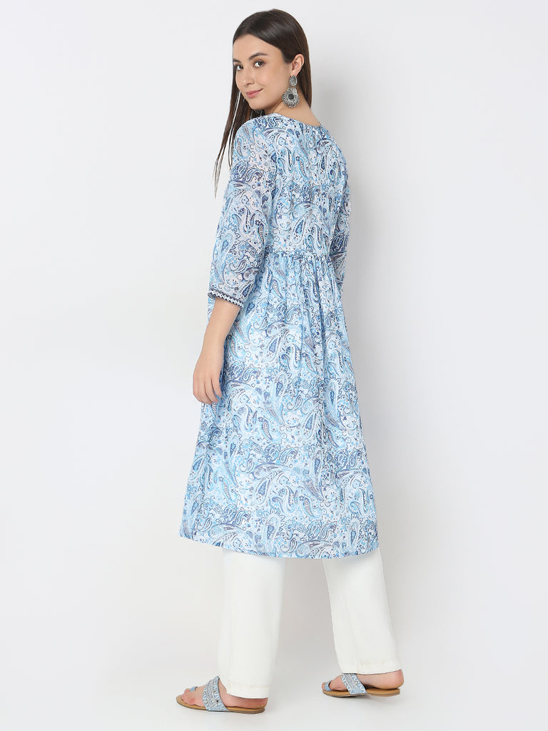 Flare Fit Printed Kurta