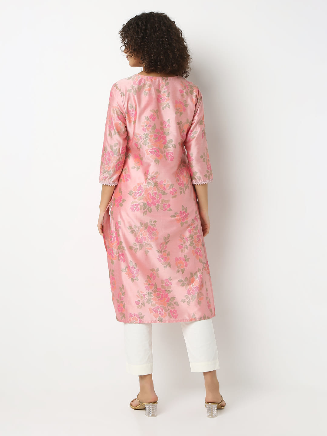 Straight Fit Printed V-Neck Kurta