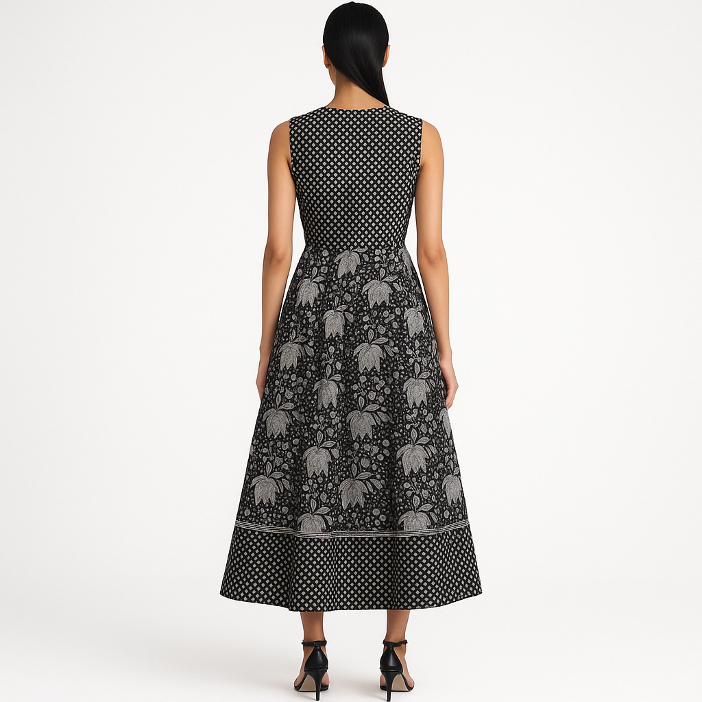 Flare Fit Printed V-Neck Kurta