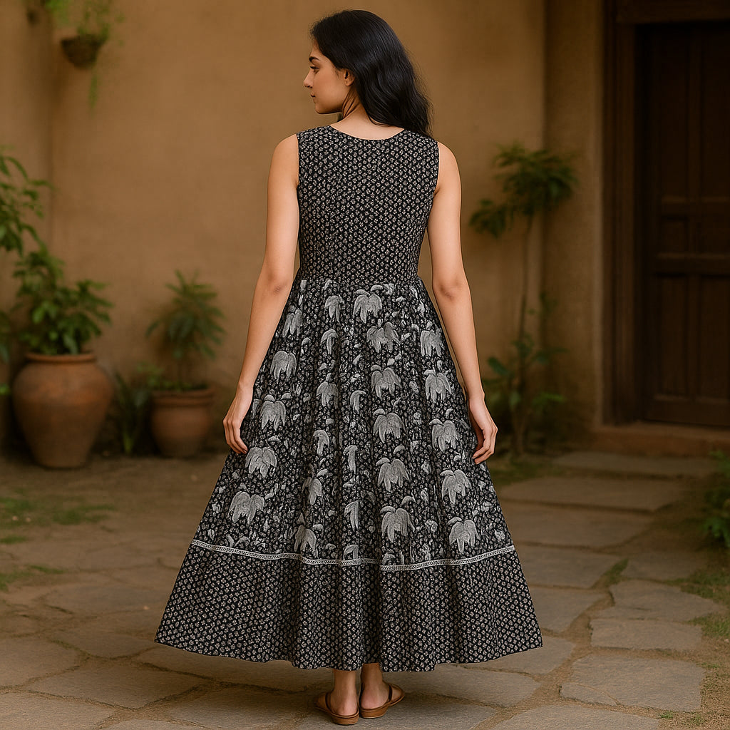 Flare Fit Printed V-Neck Flash Buy Kurta