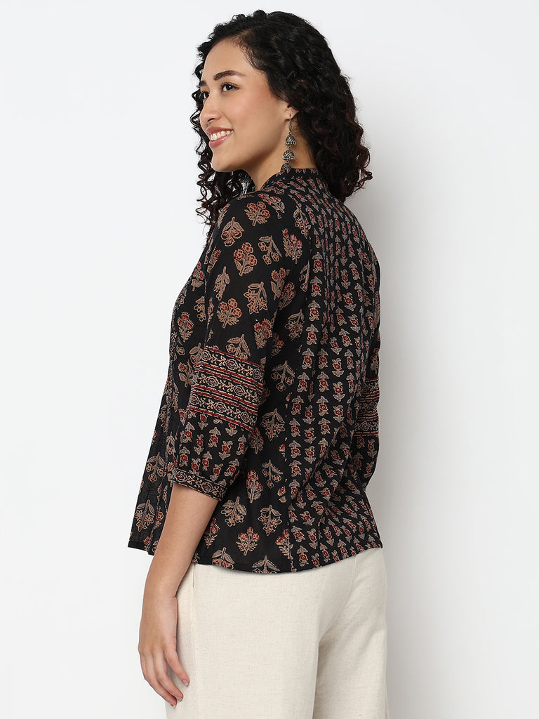 Printed Flared Short Kurta