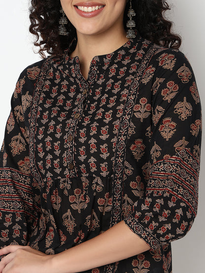 Printed Flared Short Kurta