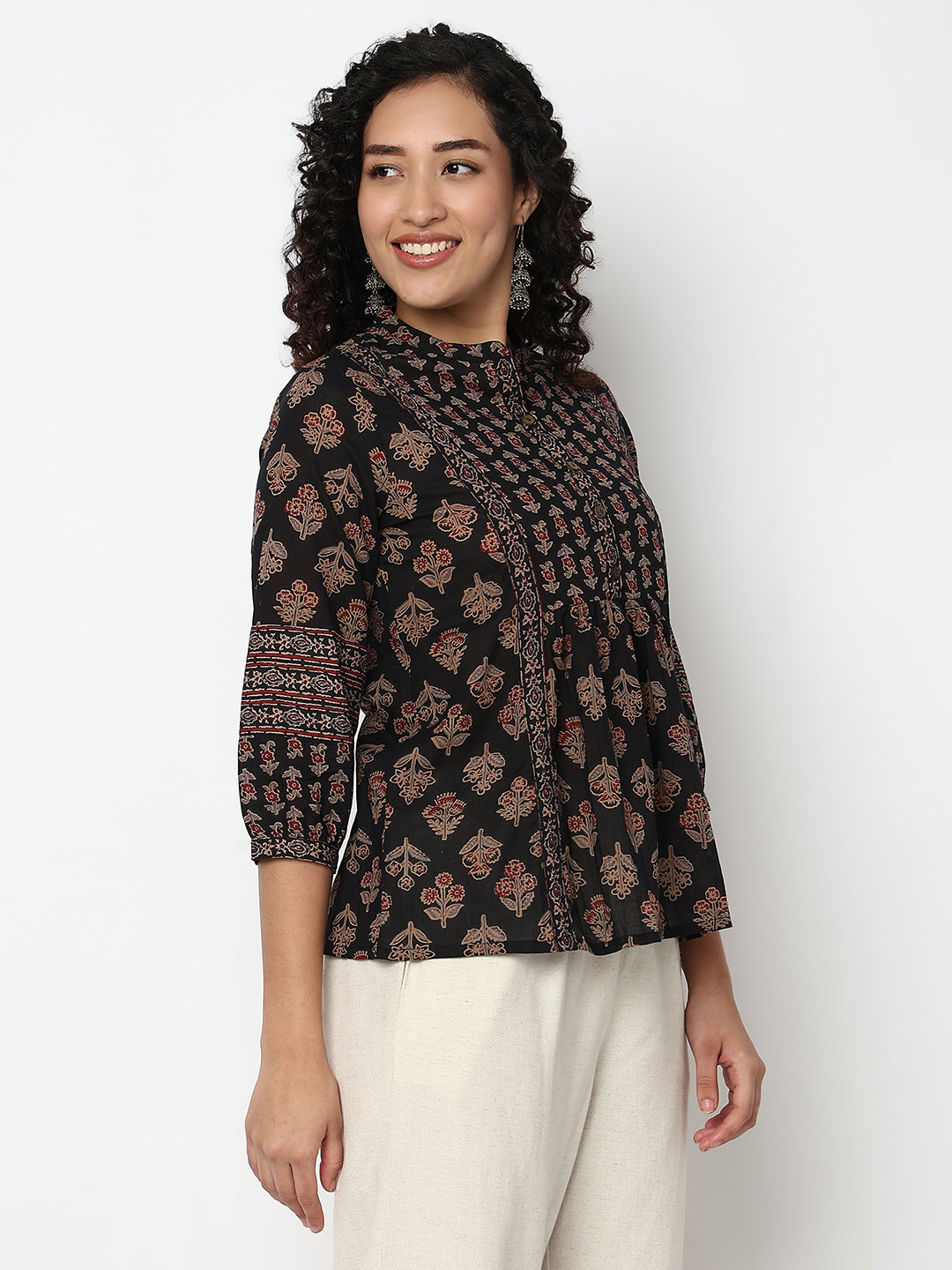 Printed Flared Short Kurta