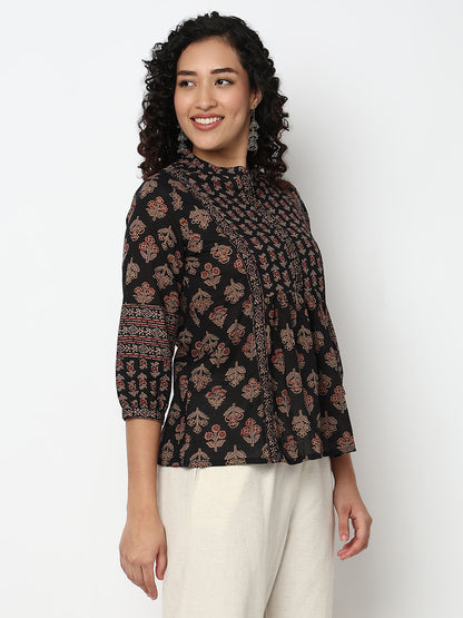 Printed Flared Short Kurta