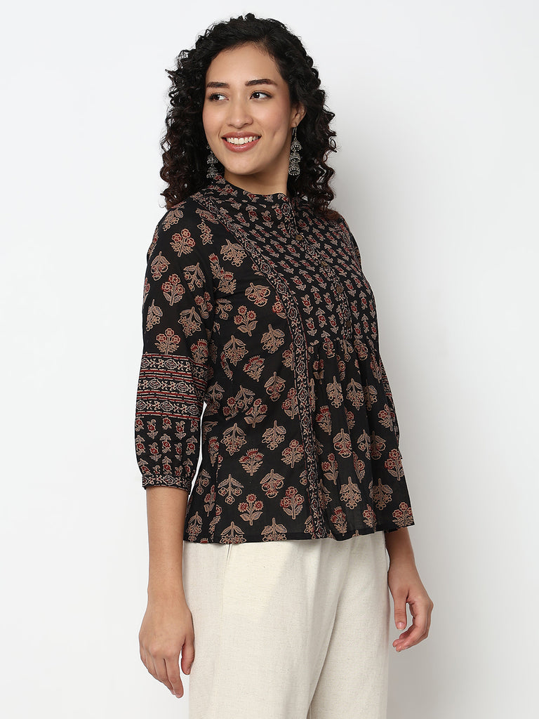 Printed Flared Short Kurta