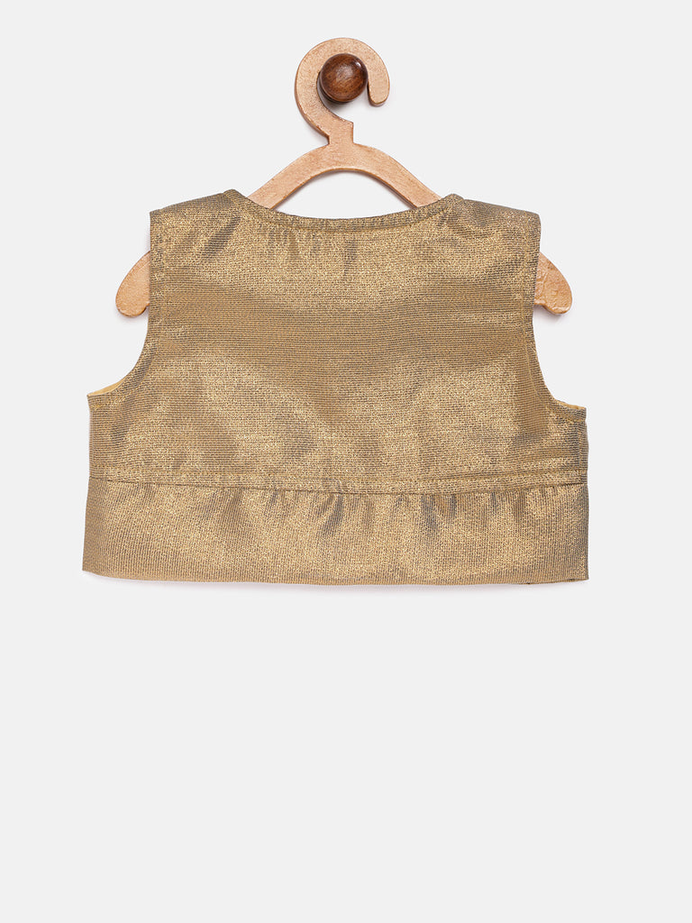 Kids Girls Flared Sleeveless Rama Green Dress