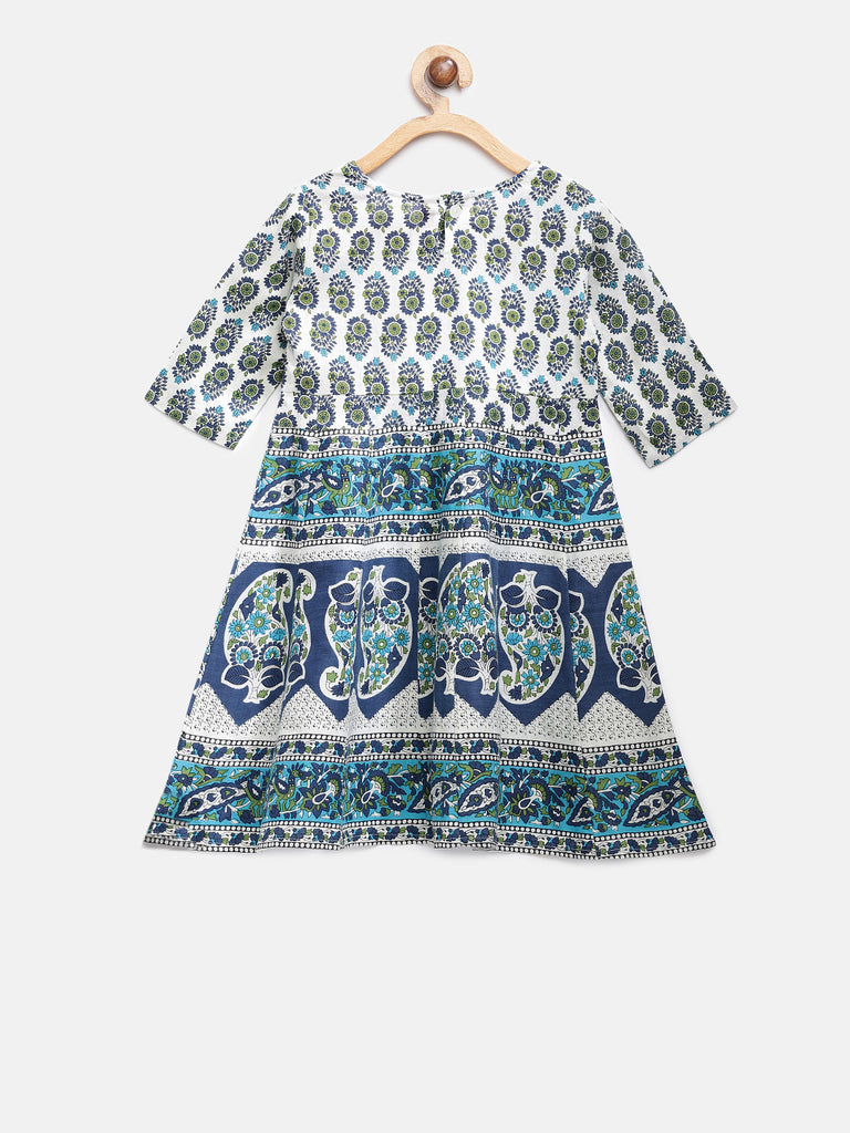 Kids Girls Kalidar Three-Fourth Teal Skd