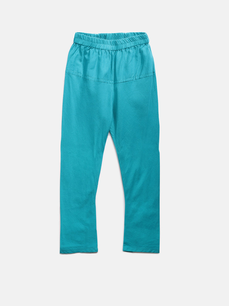 Kids Girls Kalidar Three-Fourth Teal Skd