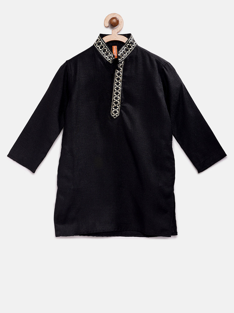 Kids Boys Straight Full Sleeve Black Kpj Set
