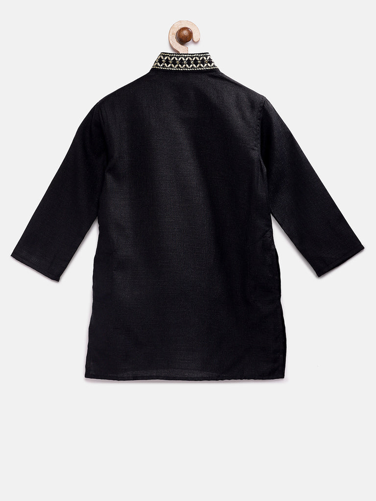 Kids Boys Straight Full Sleeve Black Kpj Set