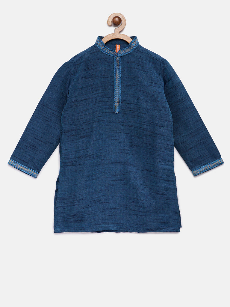 Kids Boys Straight Full Sleeve Navy Kp Set