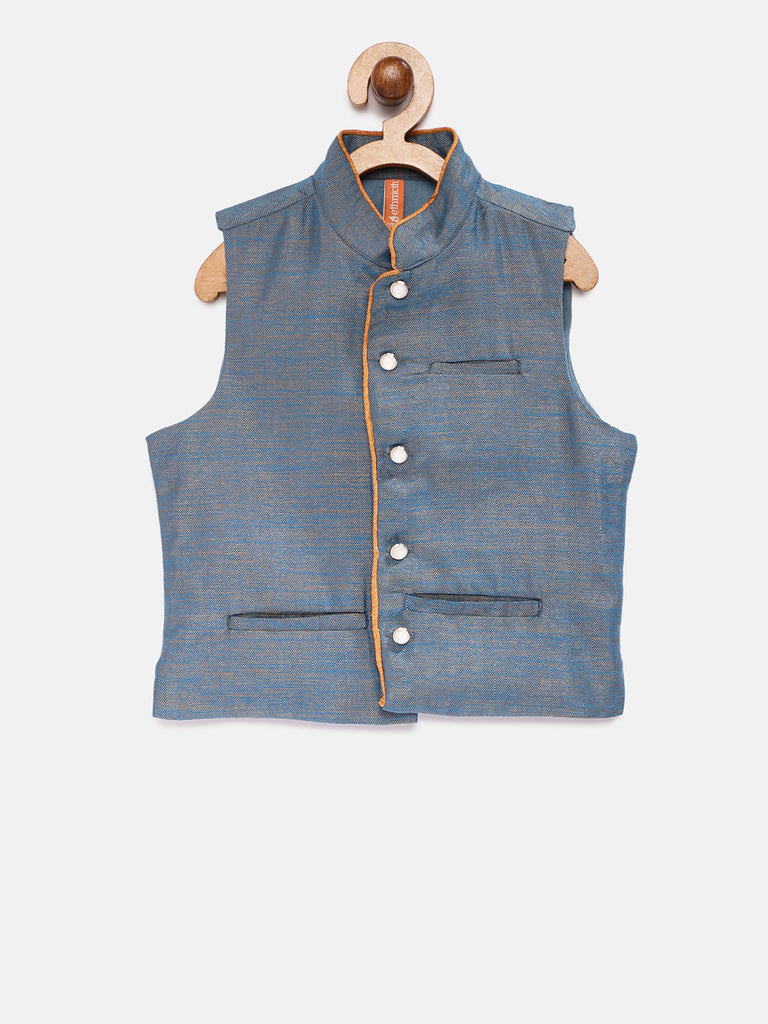 Kids Boys Straight Full Sleeve Mustard Kpj Set