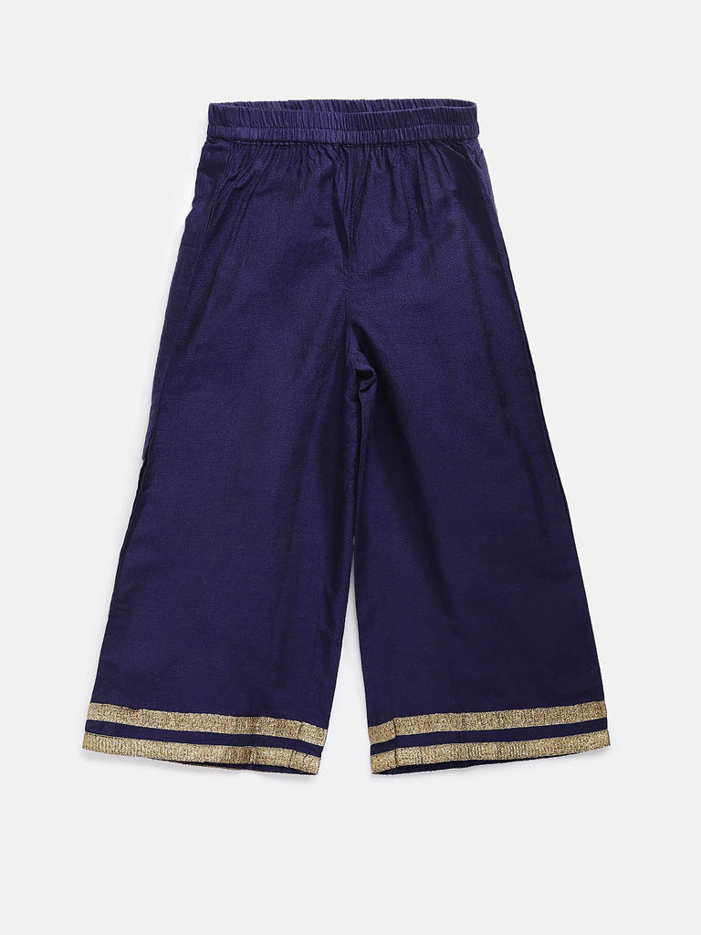 Kids Girls A Line Sleeveless Purple Lehenga Set