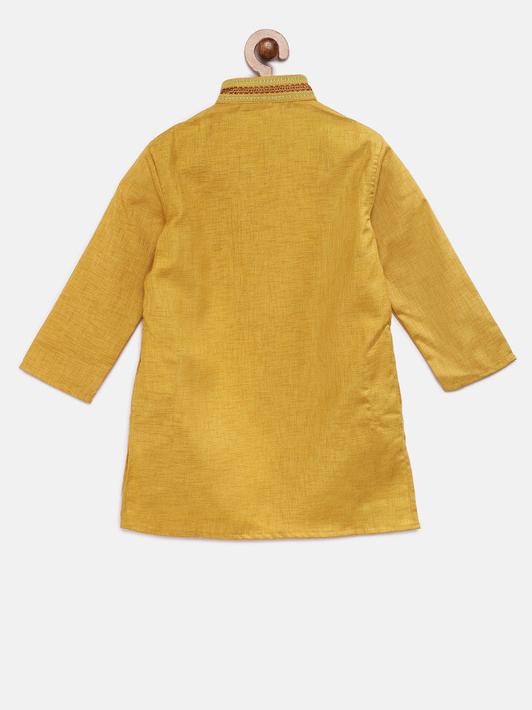 Kids Boys Straight Full Sleeve Yellow Kp Set