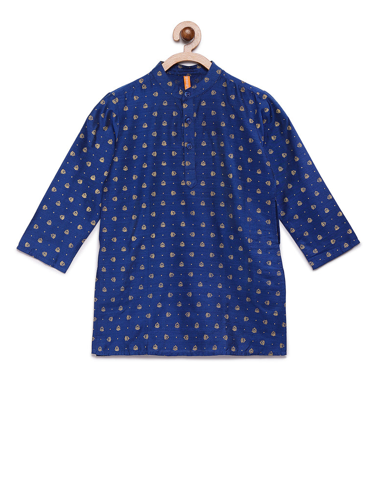 Kids Boys Straight Full Sleeve Royal Blue Kurta