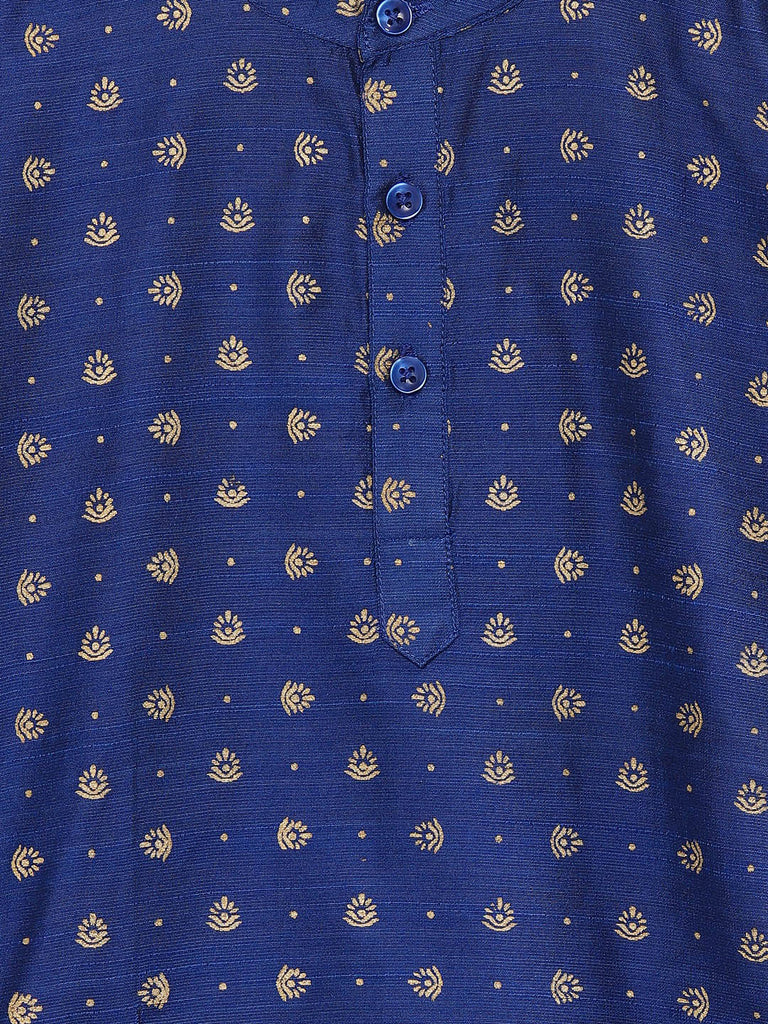 Kids Boys Straight Full Sleeve Royal Blue Kurta