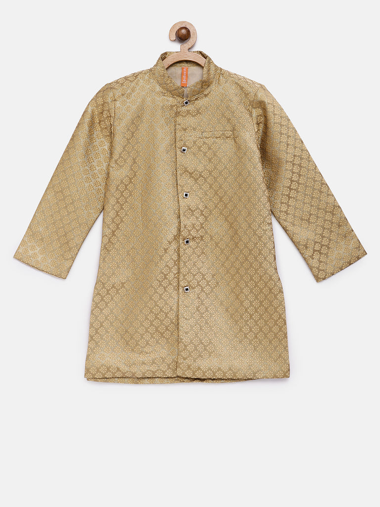 Kids Boys Straight Full Sleeve Beige Kp Set