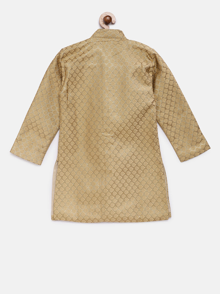 Kids Boys Straight Full Sleeve Beige Kp Set