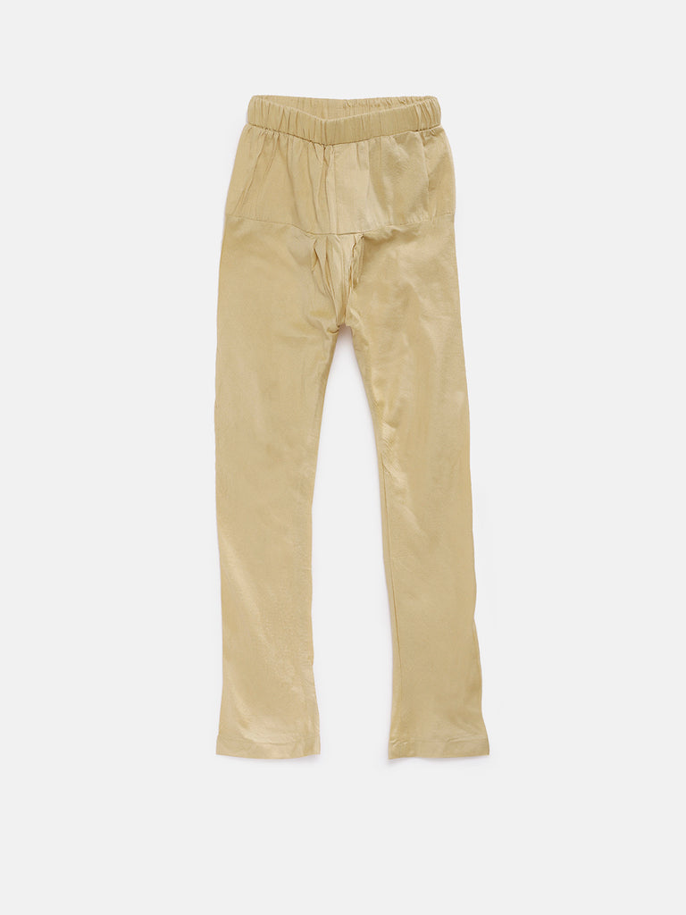 Kids Boys Straight Full Sleeve Beige Kp Set