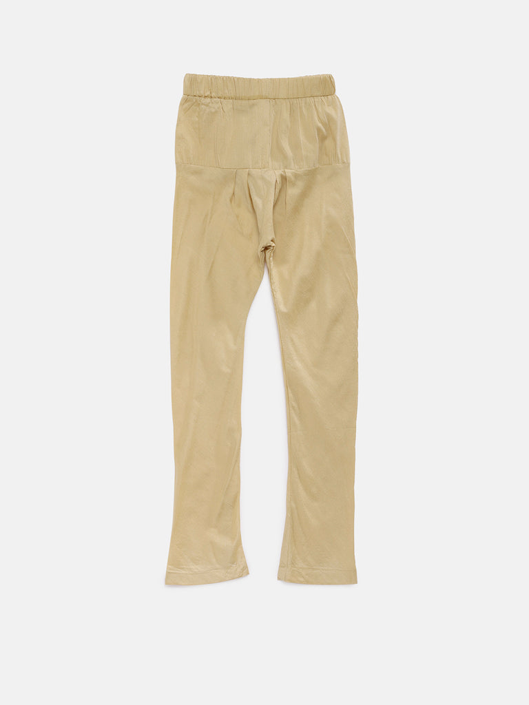 Kids Boys Straight Full Sleeve Beige Kp Set