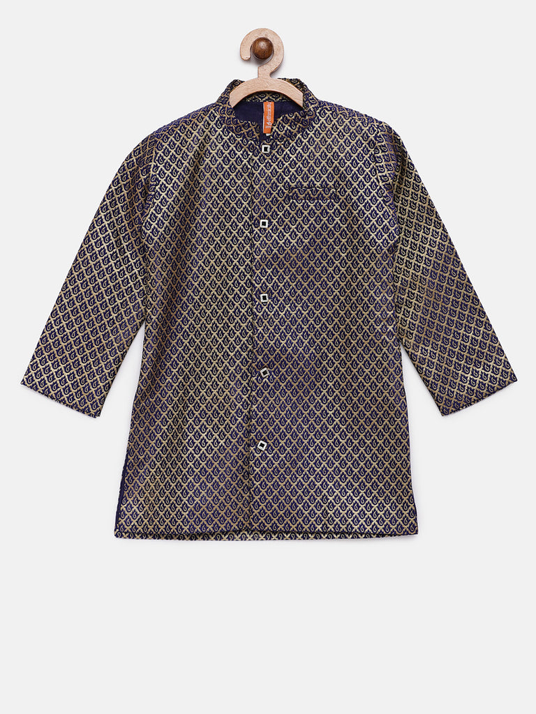 Kids Boys Straight Full Sleeve Navy Kp Set