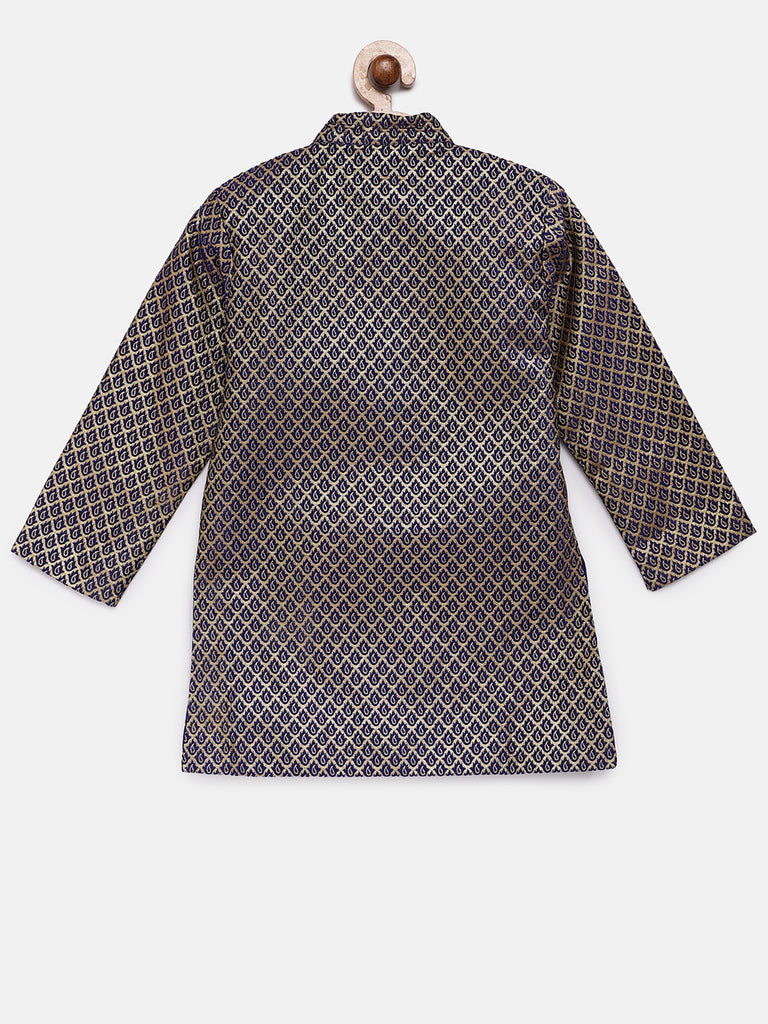 Kids Boys Straight Full Sleeve Navy Kp Set